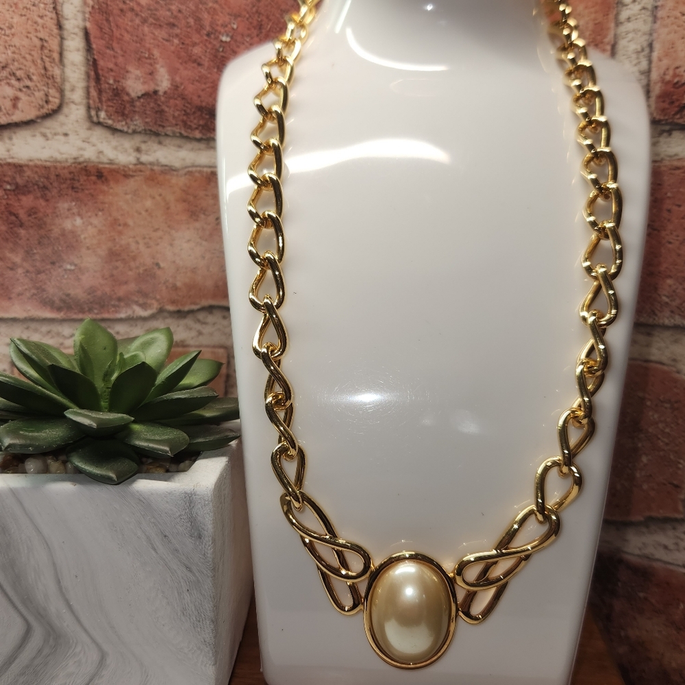#2414,  SIGNED NAPIER CLASSIC MID CENTURY NECKLACE, 16"IN